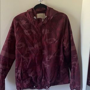 Maroon Camo Print Windbreaker (Women)